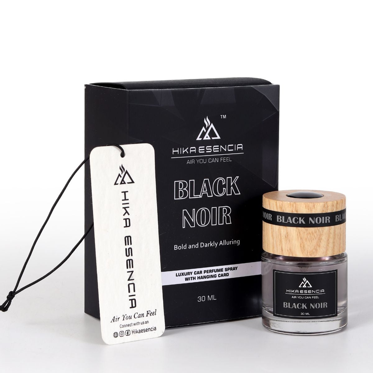 Black Noir Luxurious Car Perfume Spray with Hanging Card