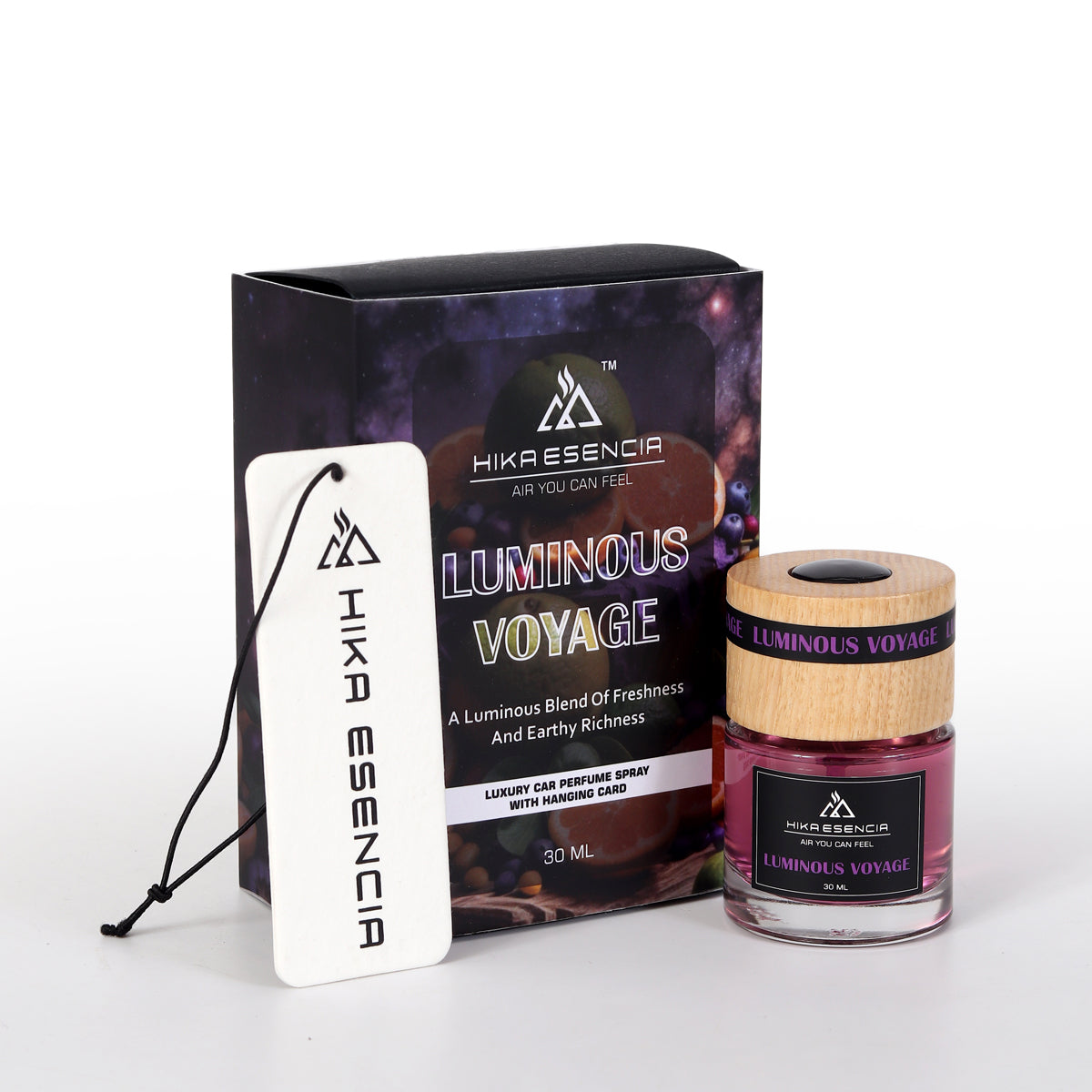 Luminous Voyage Luxurious Car Perfume Spray with Hanging Card
