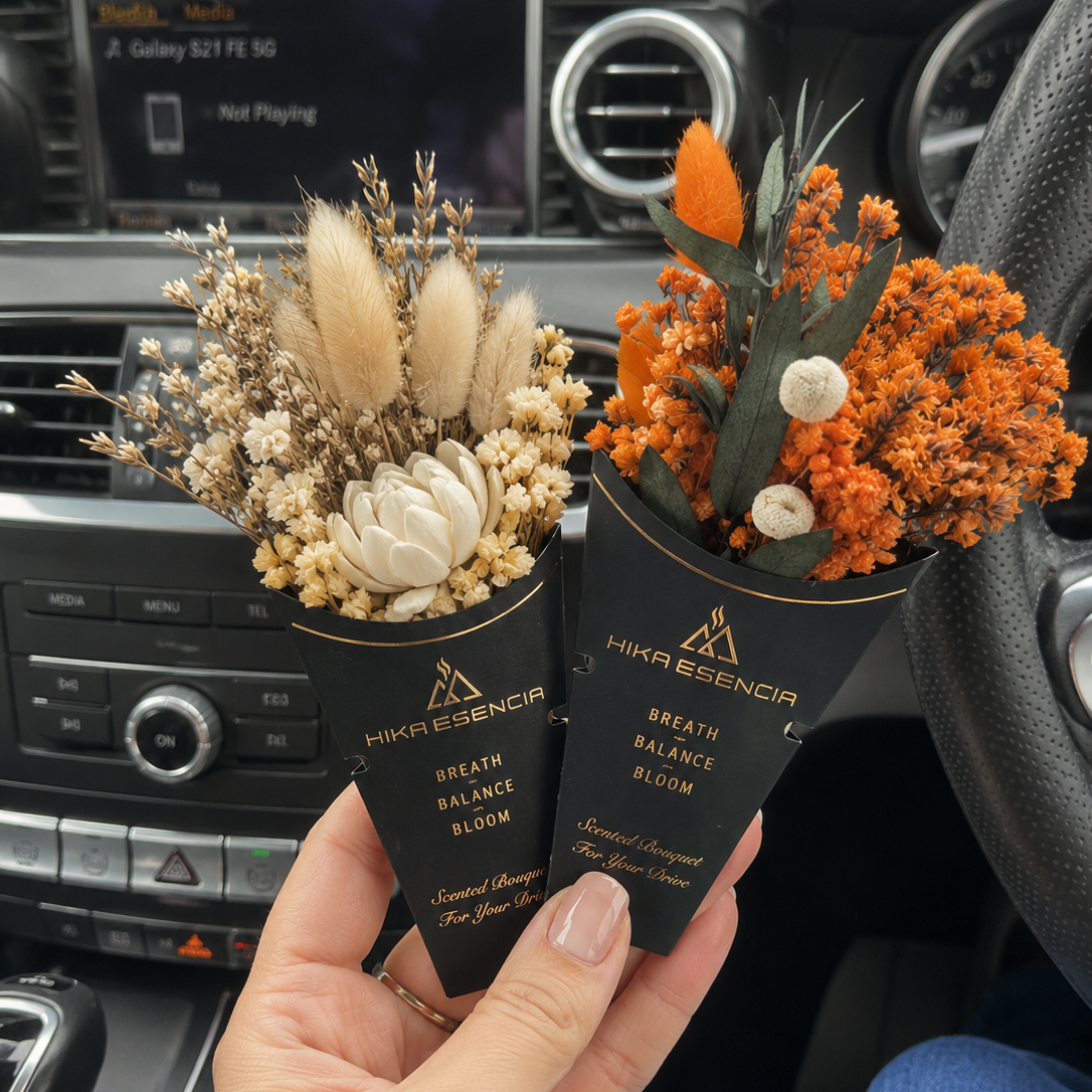 Mini Dry Flower Bouquet for Car | Premium Car Fragrance