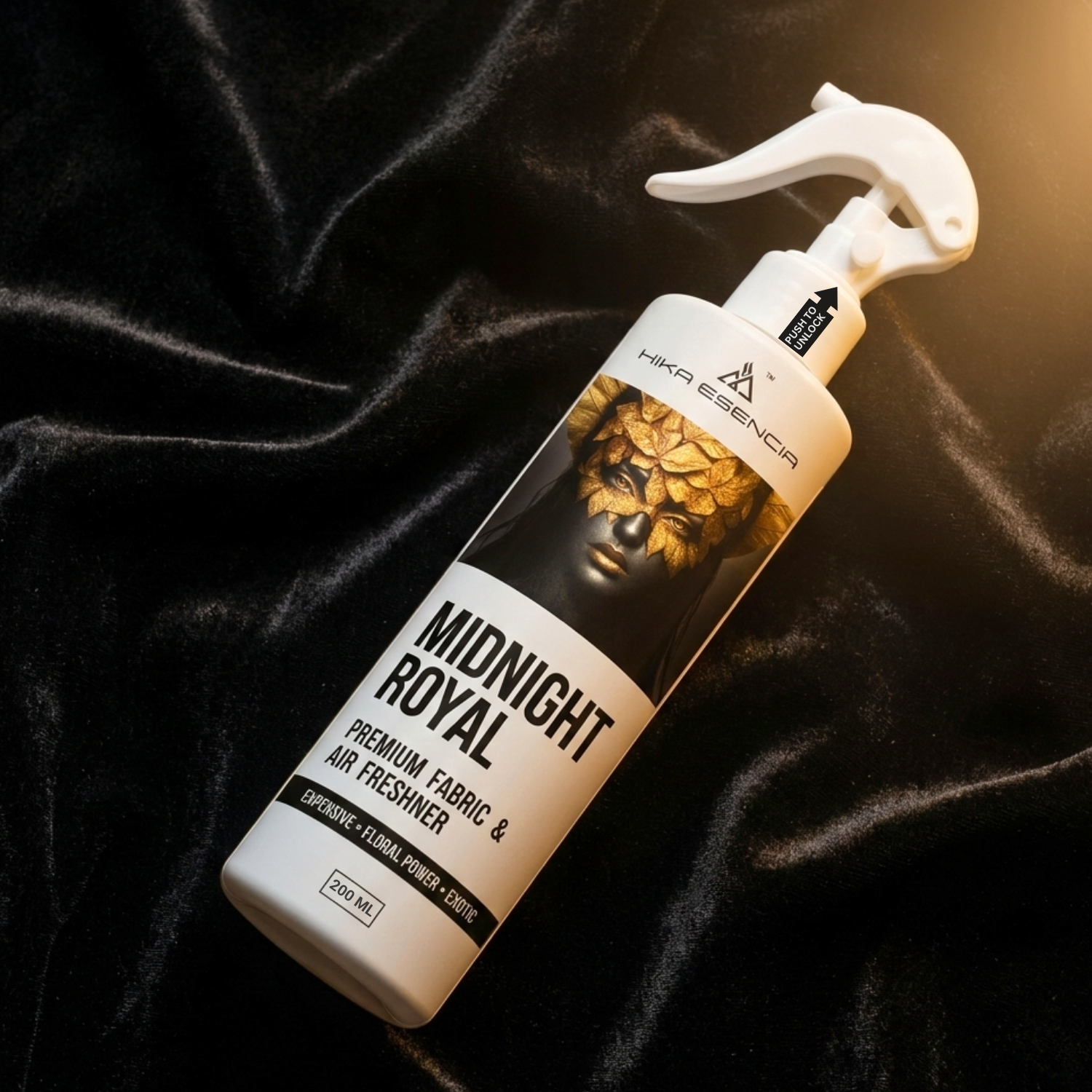 Midnight Royal Premium Fabric & Air Freshener Spray | Long Lasting Floral Fragrance | Sofa, Curtains, Bed | 200 ML