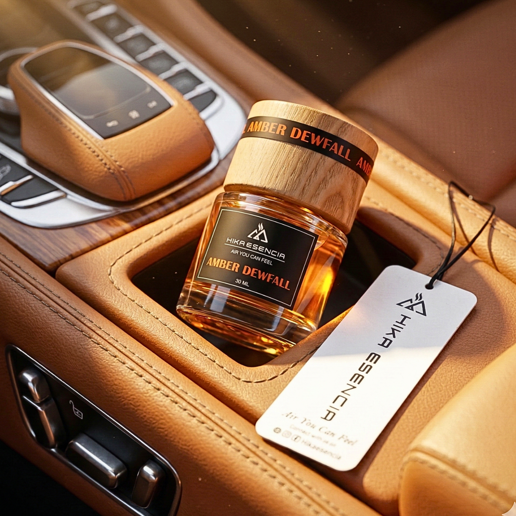 Amber Dewfall Luxurious Car Perfume Spray with Hanging Card