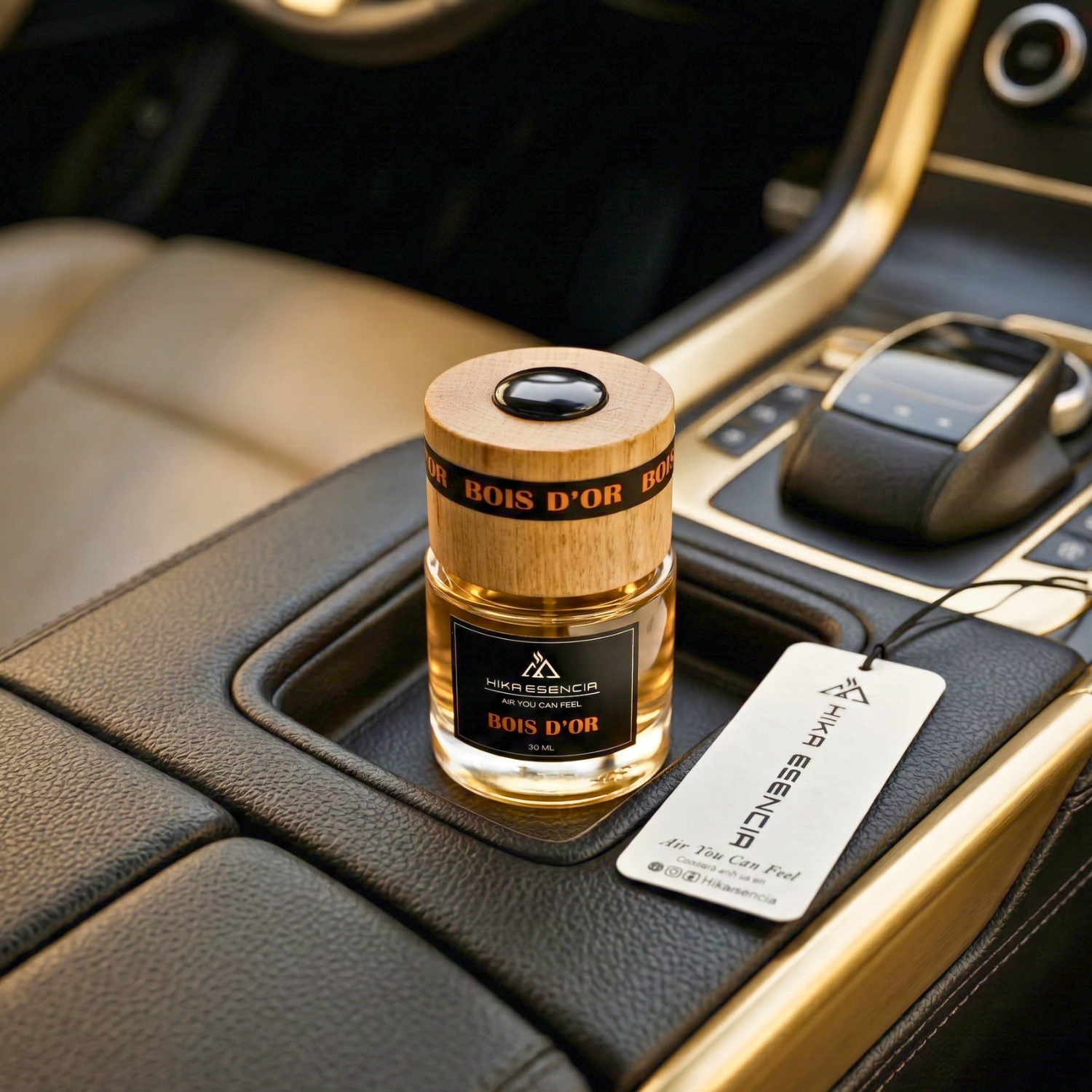 Bois D'Or Luxurious Car Perfume Spray with Hanging Card
