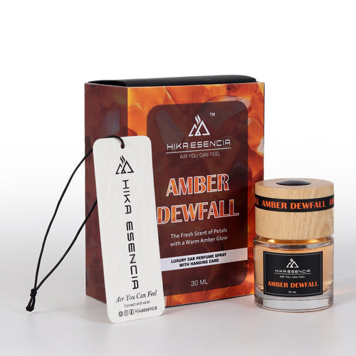 Amber Dewfall Luxurious Car Perfume Spray with Hanging Card