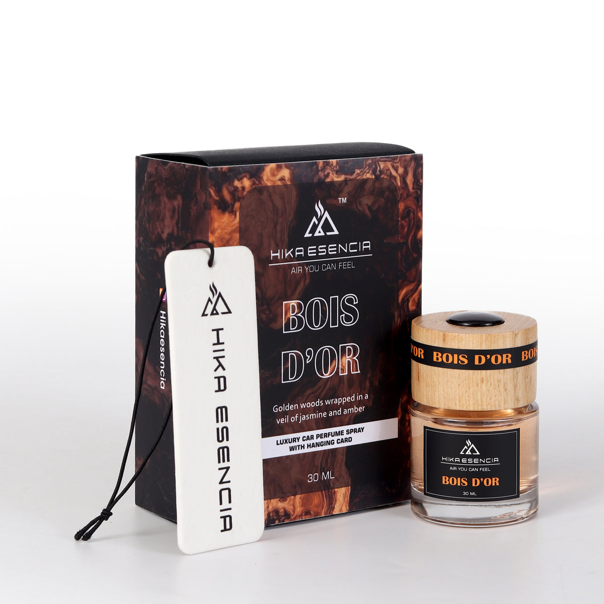 Bois D'Or Luxurious Car Perfume Spray with Hanging Card