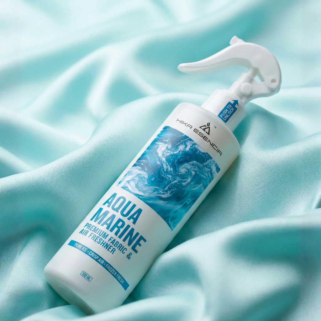 Aqua Marine Premium Fabric & Air Freshener Spray | Long Lasting Floral Fragrance | Sofa, Curtains, Bed | 200 ML