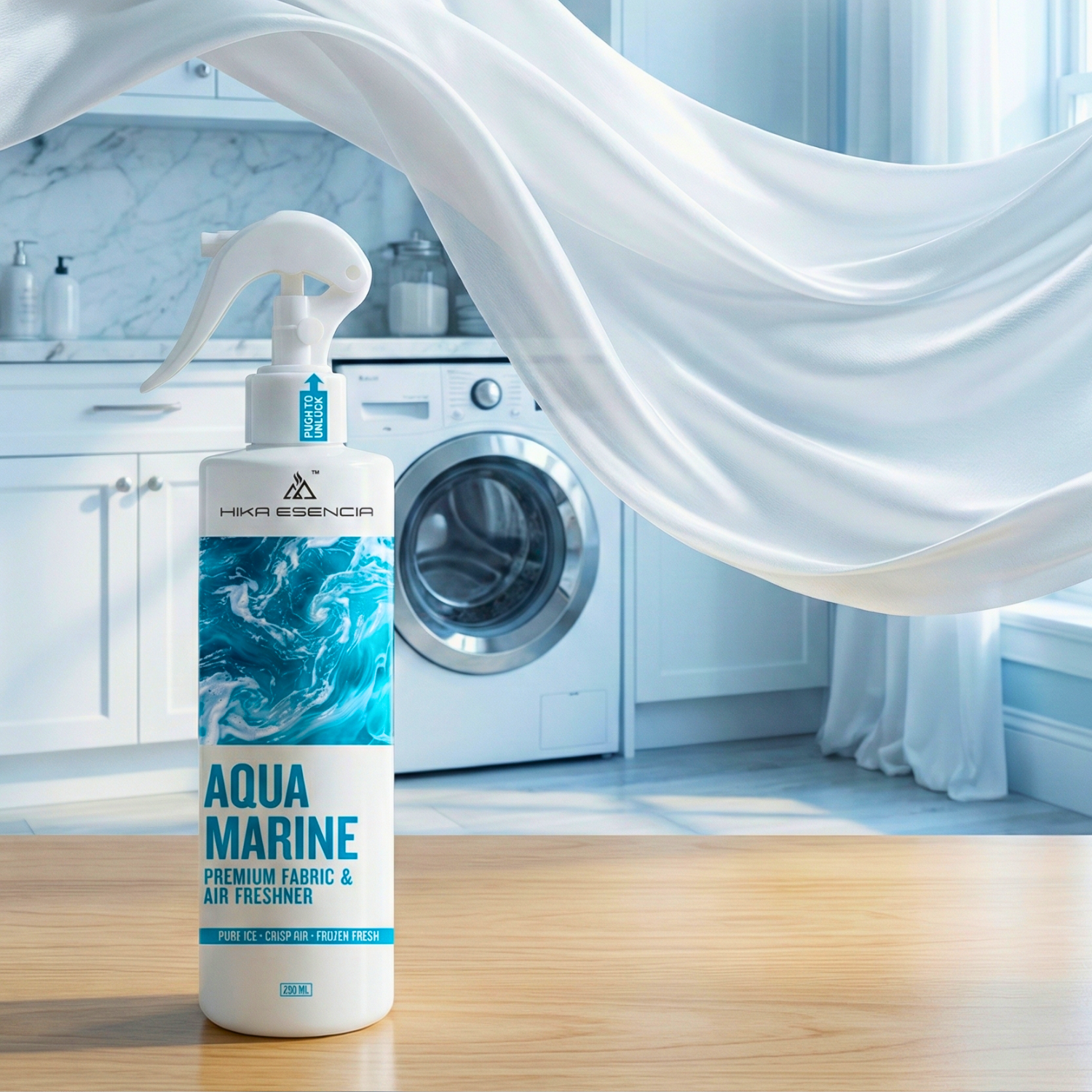 Aqua Marine Premium Fabric & Air Freshener Spray | Long Lasting Floral Fragrance | Sofa, Curtains, Bed | 200 ML