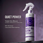Violet Iris Bloom Premium Fabric & Air Freshener Spray | Long Lasting Floral Fragrance | Sofa, Curtains, Bed | 200 ML