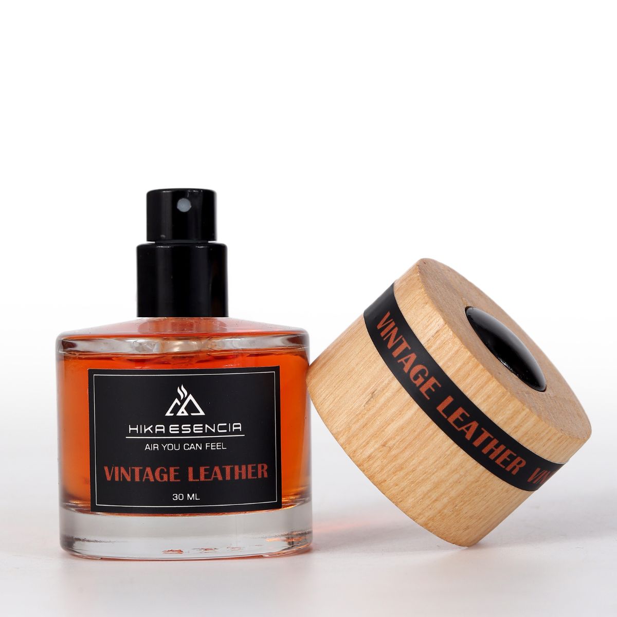 Vintage Leather Luxurious Car Perfume Spray with Hanging Card